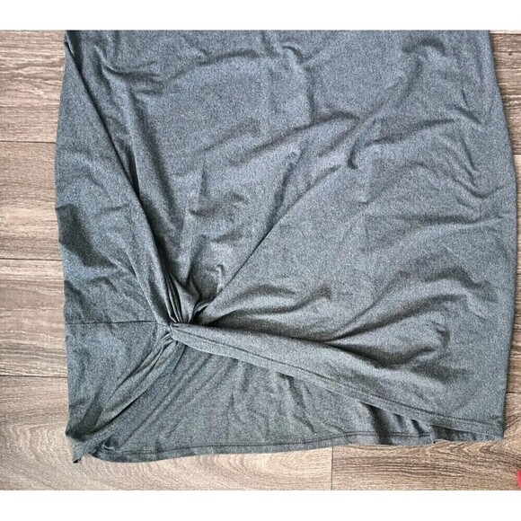 Shein Curve Women's Dress Plus Size 4XL Gray Jersey Knit Front Knot Off Shoulder - Picture 6 of 7